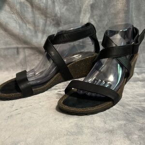 Teva Black Minimalist Sandals with Ankle Strap
